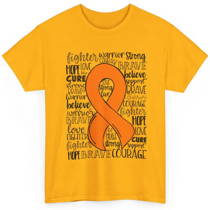 Functional Neurological Disorder FND Orange Ribbon Hope Love Classic Unisex T-Shirt