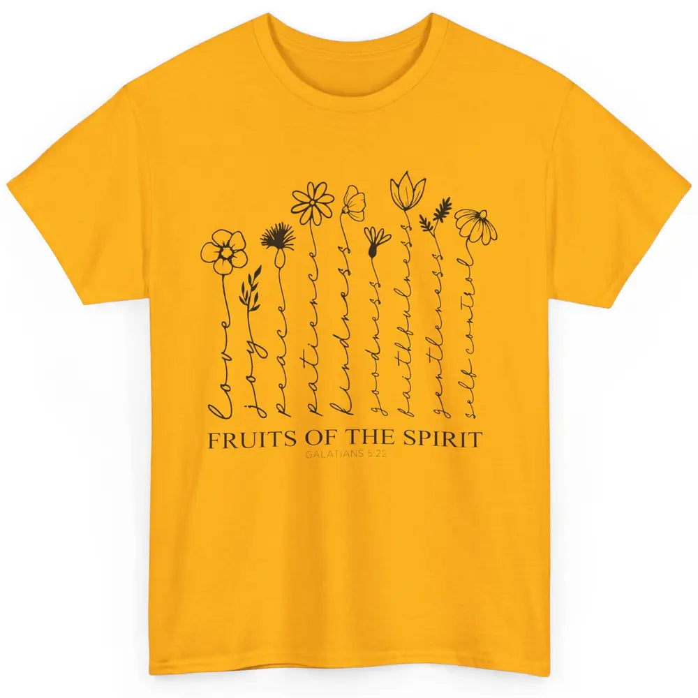 Fruits Of The Spirit Wildflowers Bible Verse Christian Classic Unisex T-Shirt