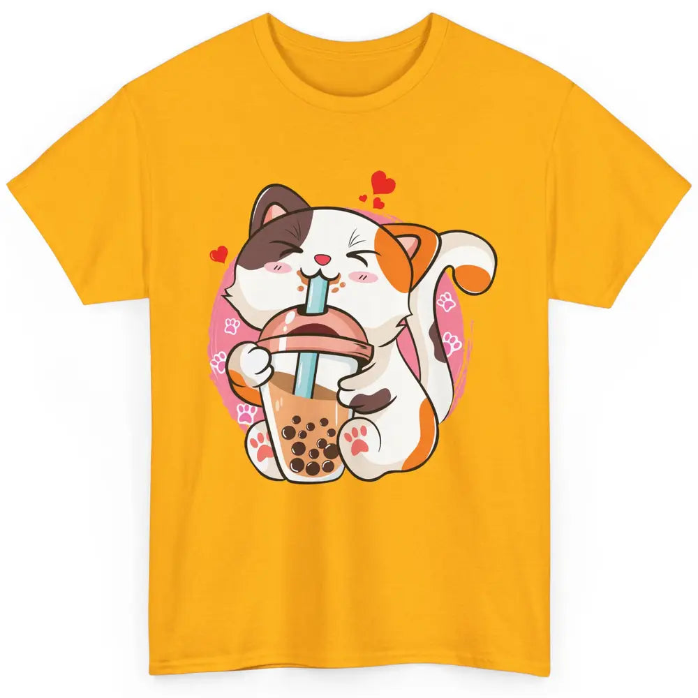 Boba Tea Cat Kawaii Cat Drink Milk Tea Kawaii Boba Cat Lover Classic Unisex T-Shirt