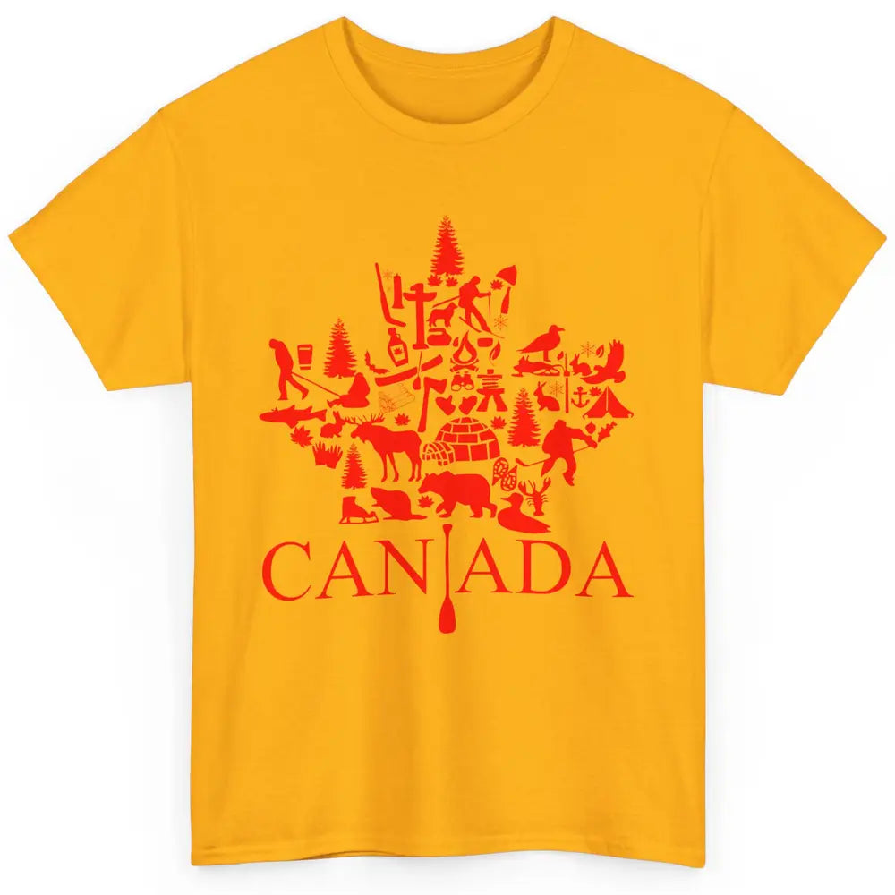 Canada Maple Leaf Canadian Symbols Canadian Root Gift Classic Unisex T-Shirt