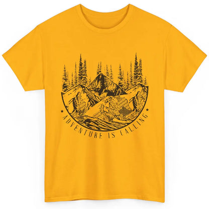 Adventure Is Calling Mountain Outdoor Wilderness Hiking Classic Unisex T-Shirt