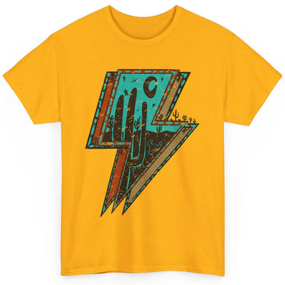 Desert Night Turquoise Lightning Bolt Western Country Girl Classic Unisex T-Shirt