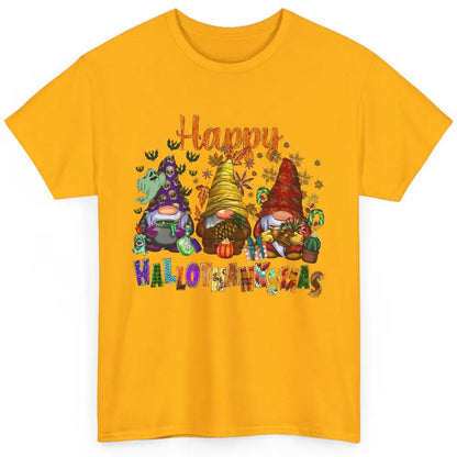 Pumpkin Gnomes Hallo-thank-mas Halloween Thanksgiving Xmas Classic Unisex T-Shirt