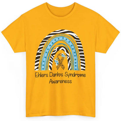 Ehlers Danlos Syndrome Awareness EDS Zibra Ribbon Rainbow Classic Unisex T-Shirt