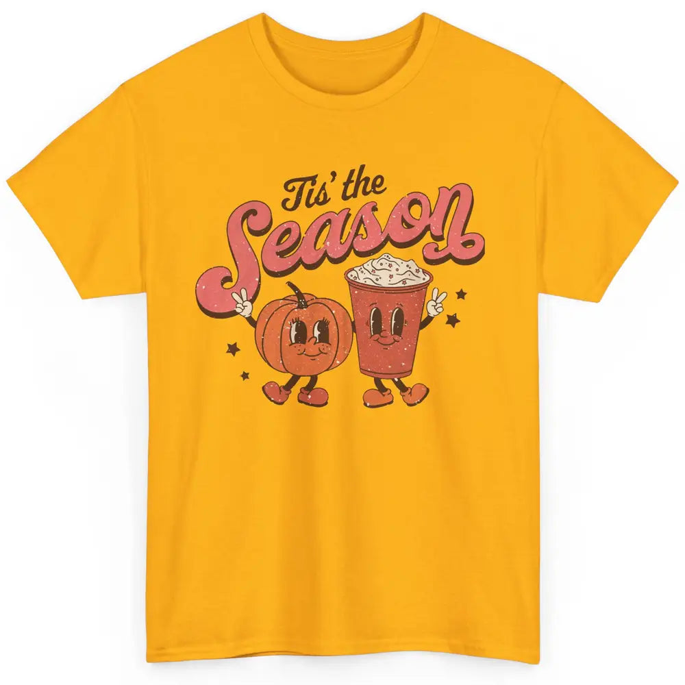 Retro Pumpkin Spice Fall Tis The Season Autumn Thanksgiving Classic Unisex T-Shirt