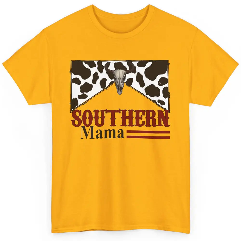 Cowhide Bull Skull Southern Mama Western Country Cowgirl Classic Unisex T-Shirt