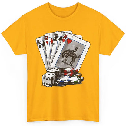 Cowboy Playing Cards Western Boho Desert Country Cowboy Gift Classic Unisex T-Shirt