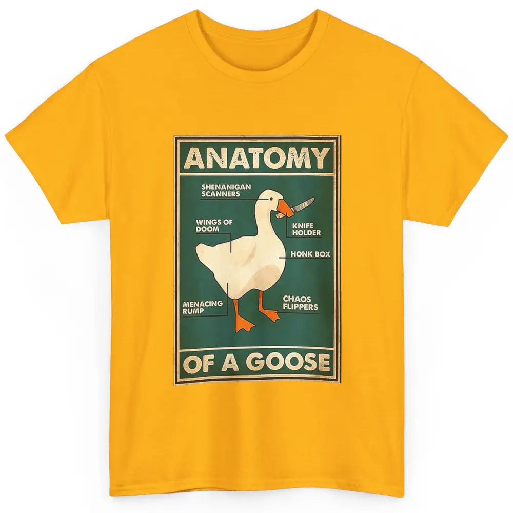 Funny Anatomy Of Goose With Knife Sarcastic Nurse Life Duck Classic Unisex T-Shirt