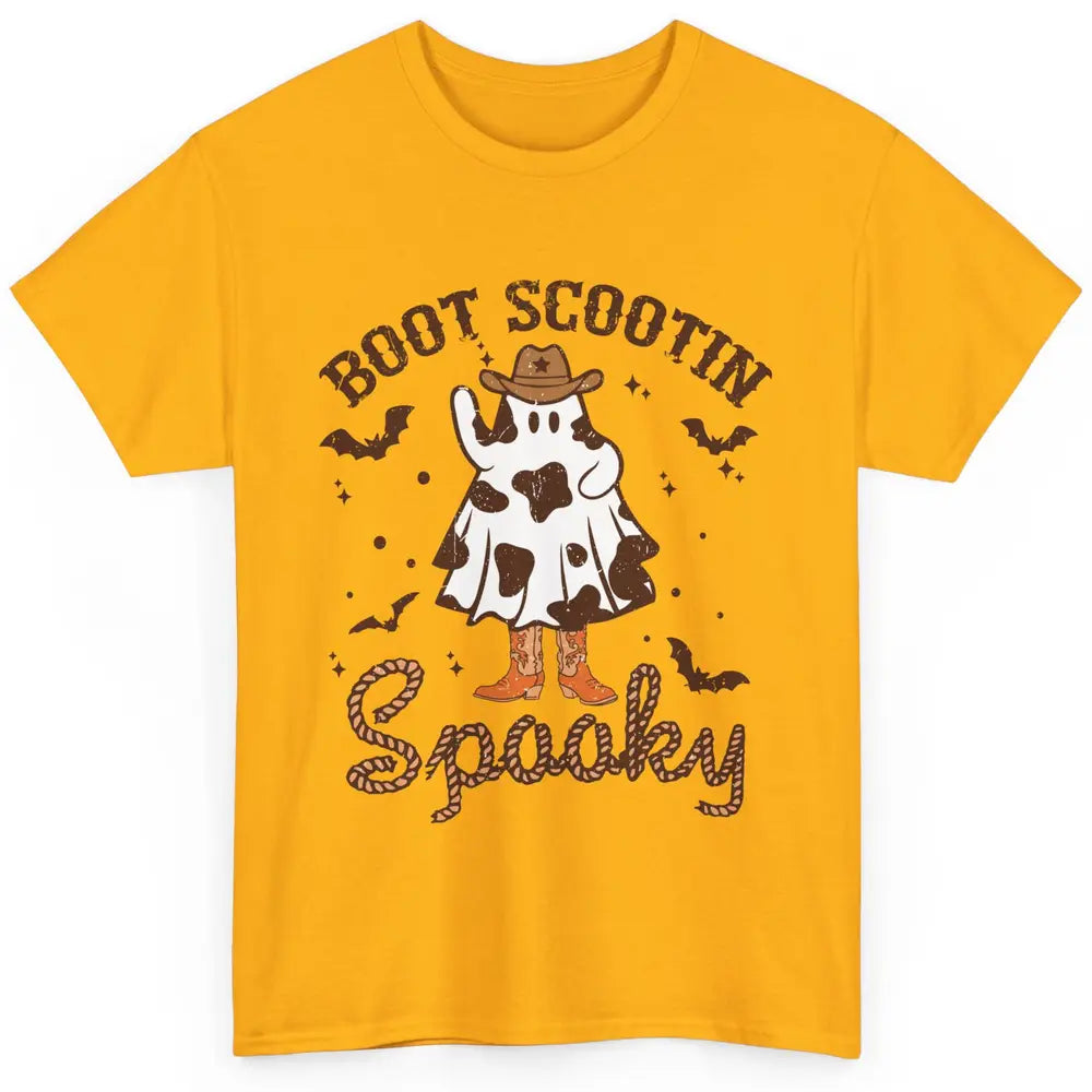 Cowboy Ghost Cowhide Boot Scooting Spooky Western Halloween Classic Unisex T-Shirt