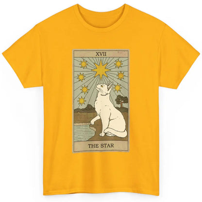 Tarot Card The Star White Cat Retro Mermaid Gothic Vintage Classic Unisex T-Shirt