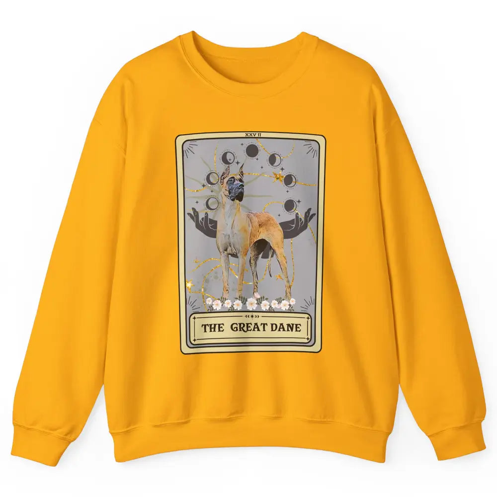 The Great Dane Tarot Card Great Dane Mom Halloween Dog Mom Unisex Crewneck Sweatshirt