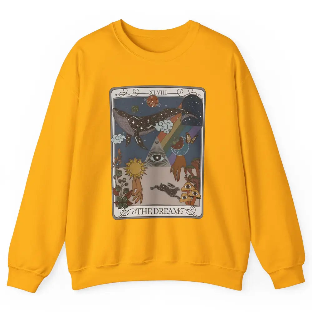 The Dream Tarot Card Witchy Hands Eye Sun Moon Halloween Unisex Crewneck Sweatshirt