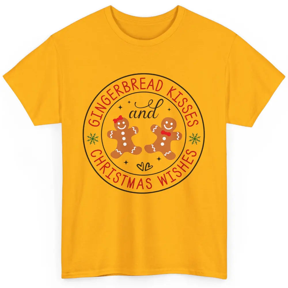 Christmas Gingerbread Kissed And Christmas Wishes Winter Classic Unisex T-Shirt