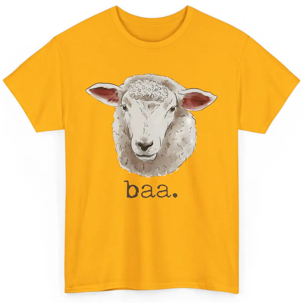 Cute Sheep Baa Baa Farm Animal Owner Sheep Lovers Farm Gift Classic Unisex T-Shirt