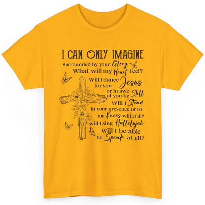 Floral Christian Cross I Can Imagine Bible Verse Religious Classic Unisex T-Shirt