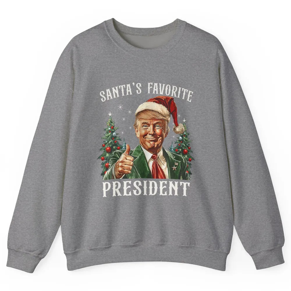 Funny Donald Trump Christmas Santa Favorite President Xmas Unisex Crewneck Sweatshirt