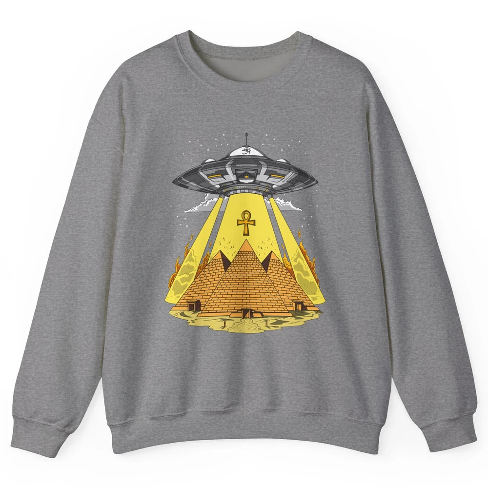 Ancient Egyptian Pyramids Alien Space Annunaki Conspiracy Unisex Crewneck Sweatshirt