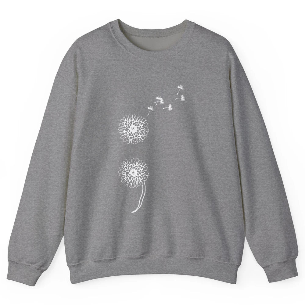 Semicolon Dandelion Vintage  Suicide Prevention Awareness Unisex Crewneck Sweatshirt