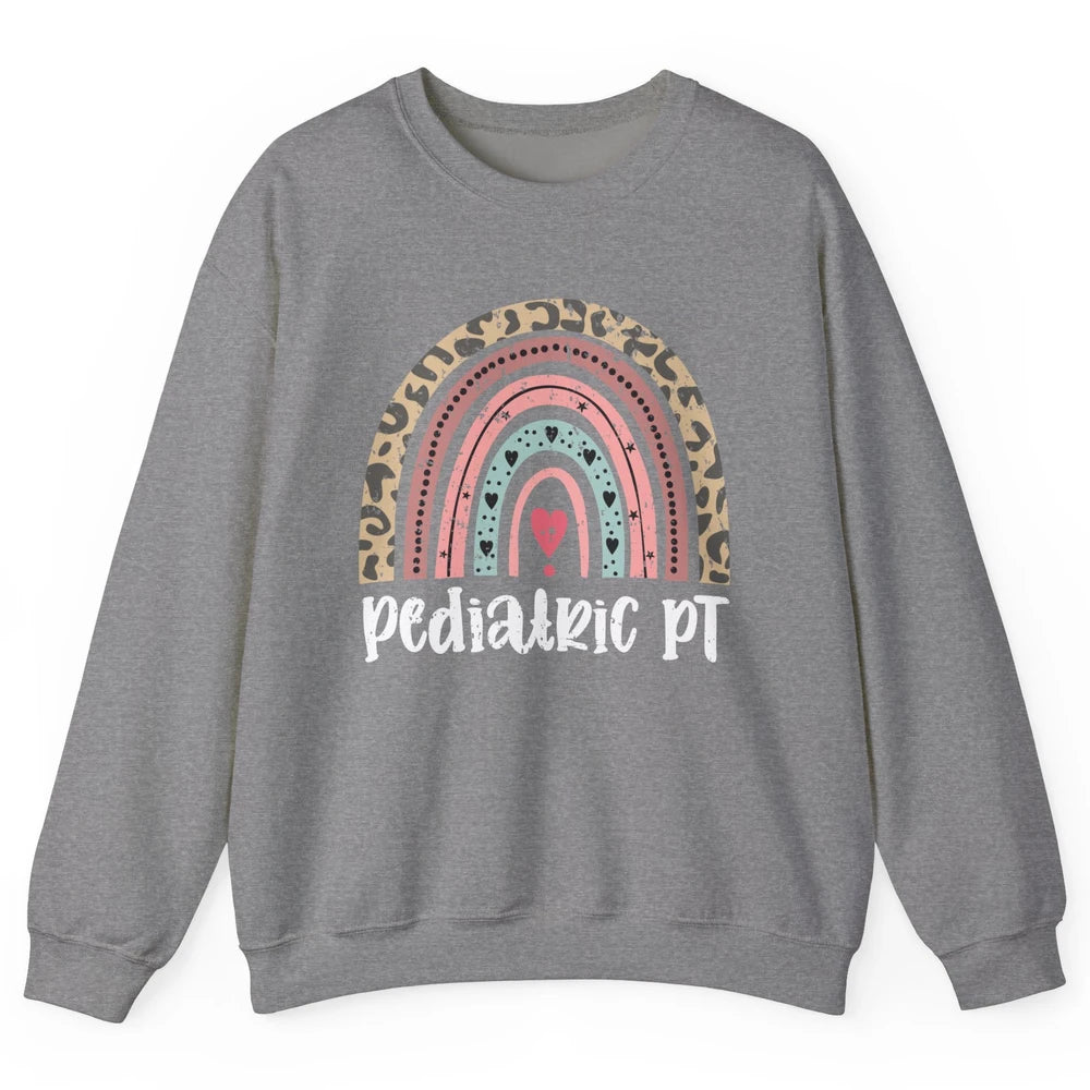 Retro Pediatric Physical Therapy Rainbow Physical Therapist Unisex Crewneck Sweatshirt