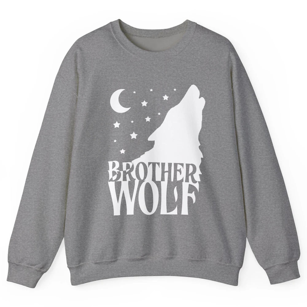 Brother Wolf Wolf Pack Wolf Family Matching Family Outfit Unisex Crewneck Sweatshirt