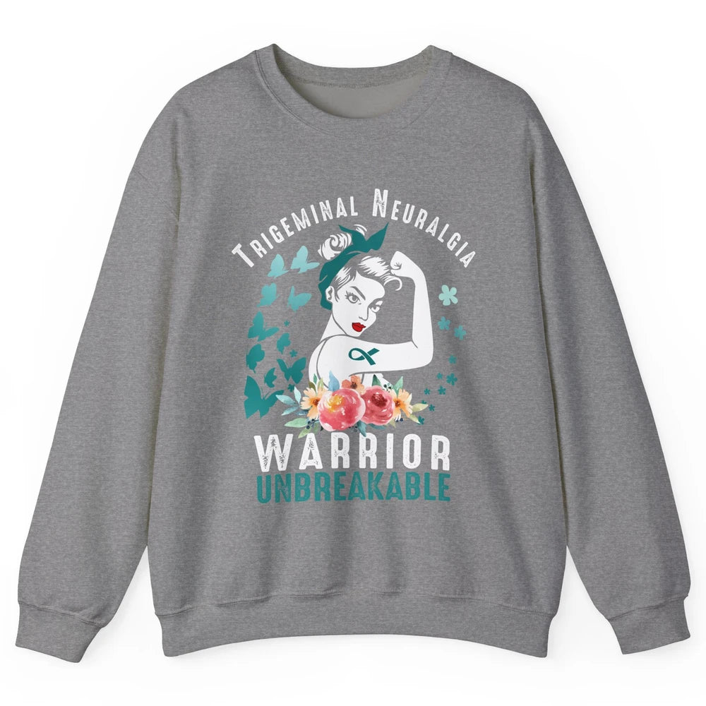 Trigeminal Neuralgia Warrior Unbreakable Strong Woman Unisex Crewneck Sweatshirt