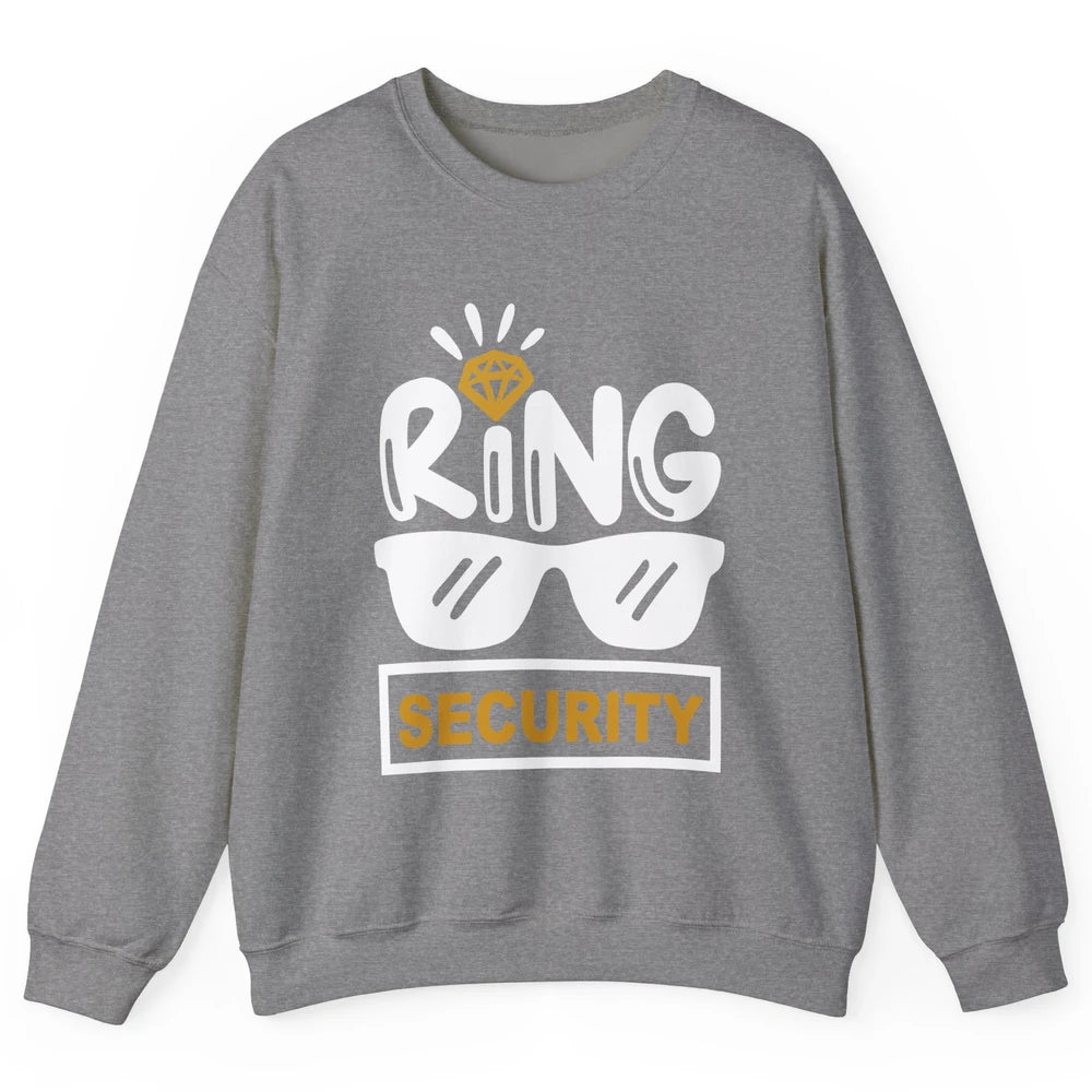 Wedding Ring Security Boy Girl Ring Bearer Wedding Party Unisex Crewneck Sweatshirt