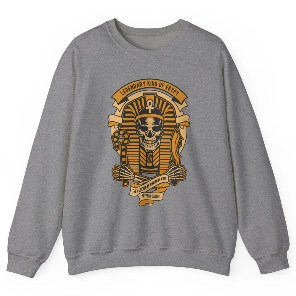 Ancient Egyptian Pyramid Golden King Tut Pharaoh Tutankhamun Unisex Crewneck Sweatshirt