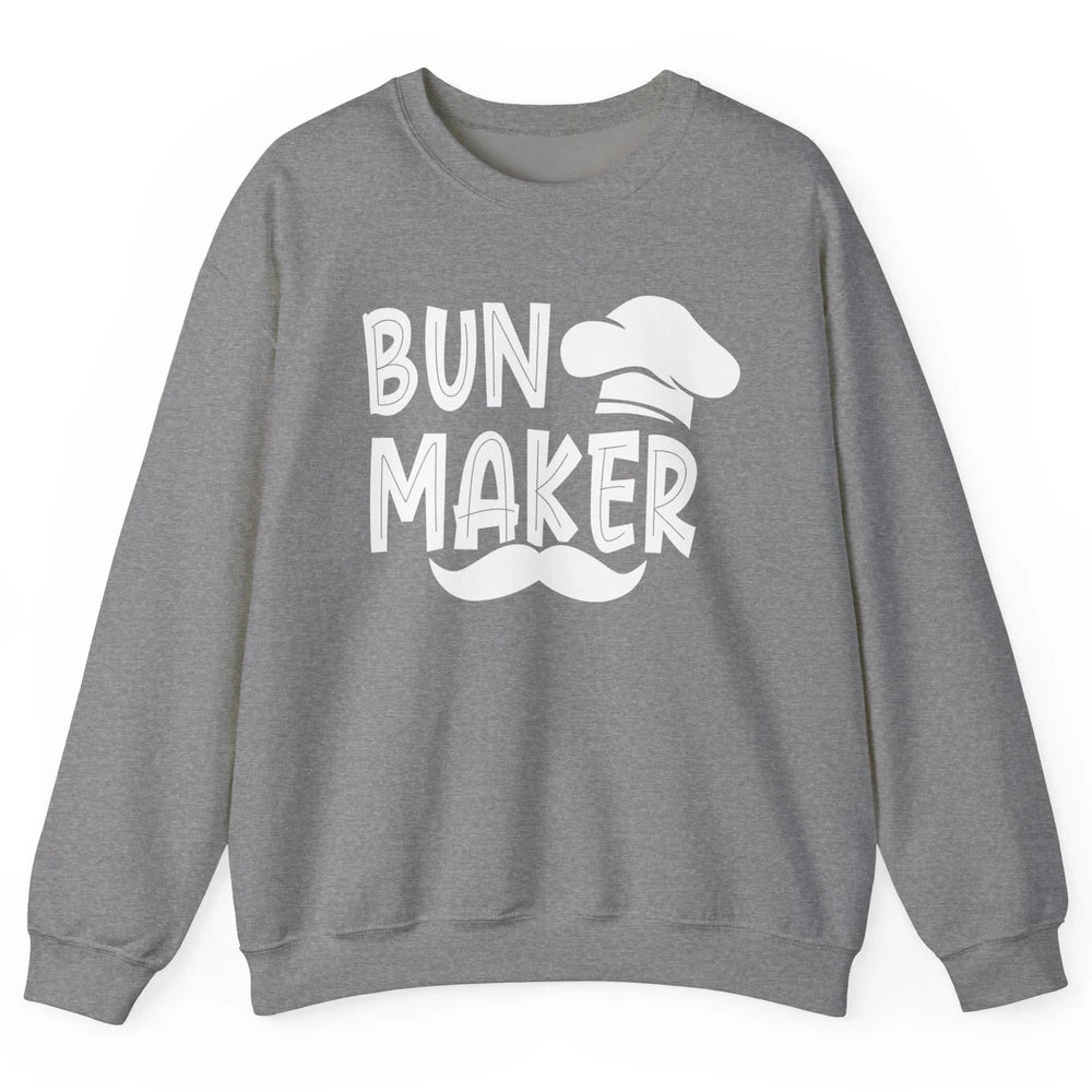 Bun Maker Bun Baker Pregnancy Announcement Baby Reveal Gift Unisex Crewneck Sweatshirt