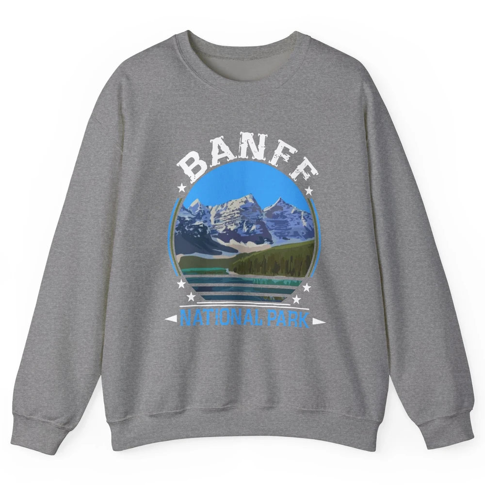 Banff National Park Canada Alberta's Rockies Nature Camping Unisex Crewneck Sweatshirt