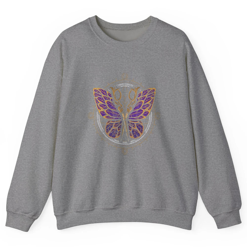 Woman Hair Butterfly Barber Hairstylist Hairdresser Retro Unisex Crewneck Sweatshirt