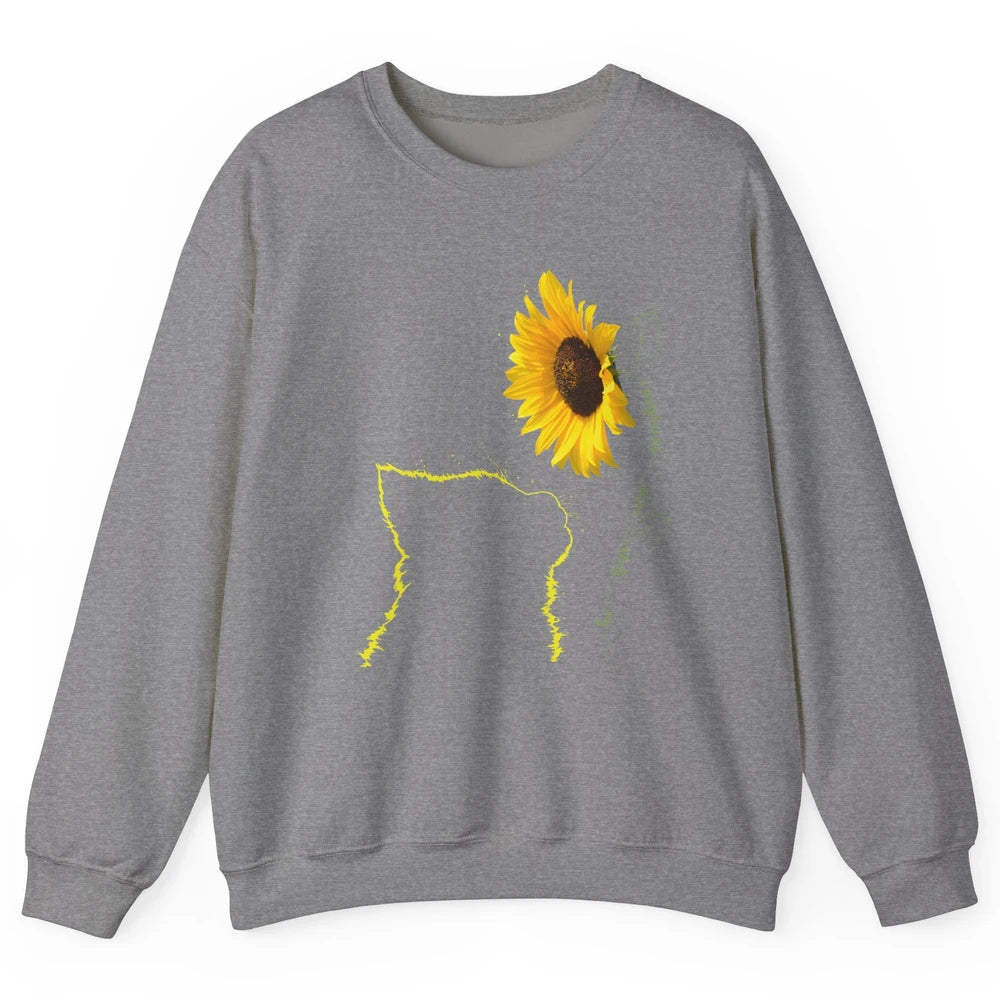 Sunflower Cat Be Your Own Be Your Own Sunshine Cat Mom Lady Unisex Crewneck Sweatshirt