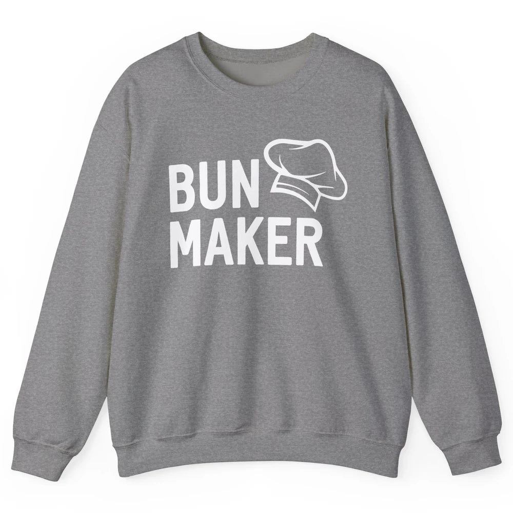 Bun Maker Bun Baker Pregnancy Announcement Baby Reveal Gift Unisex Crewneck Sweatshirt