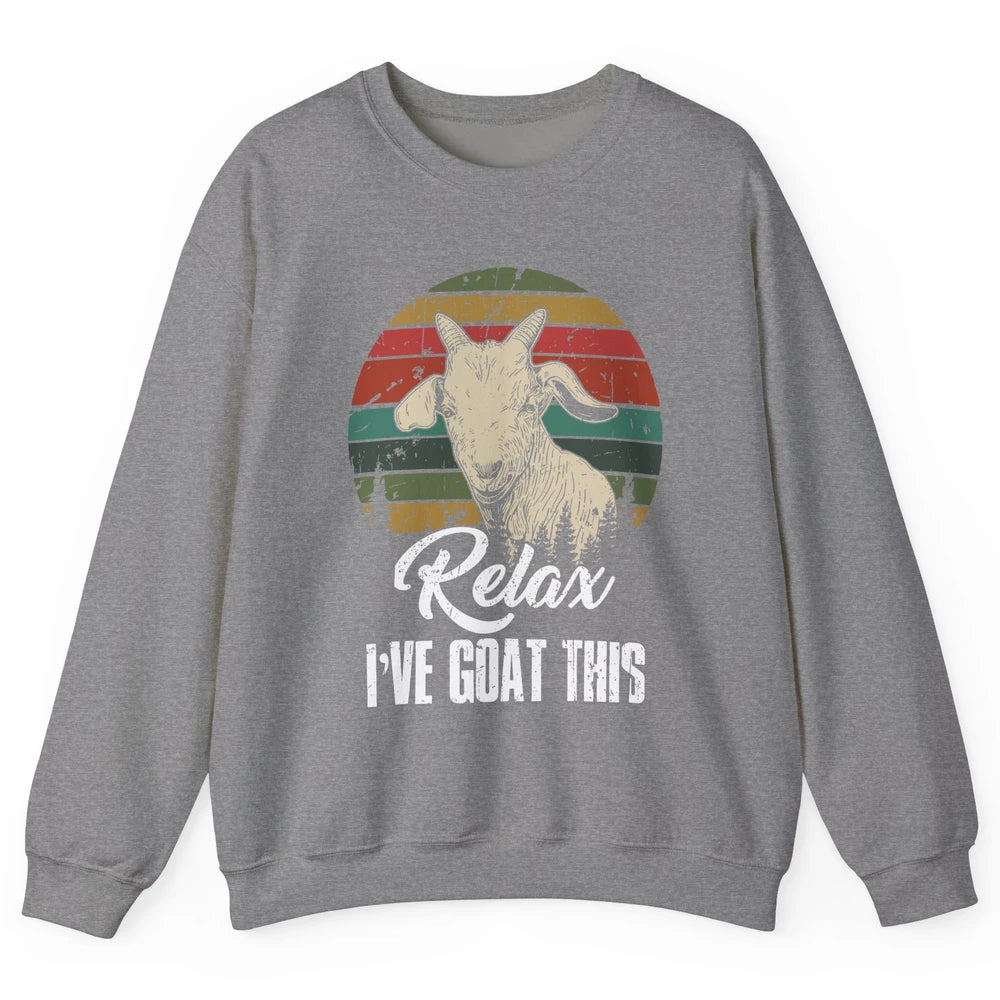 Vintage Goat I Goat This Farming Life Farmer Gift Men Women Unisex Crewneck Sweatshirt