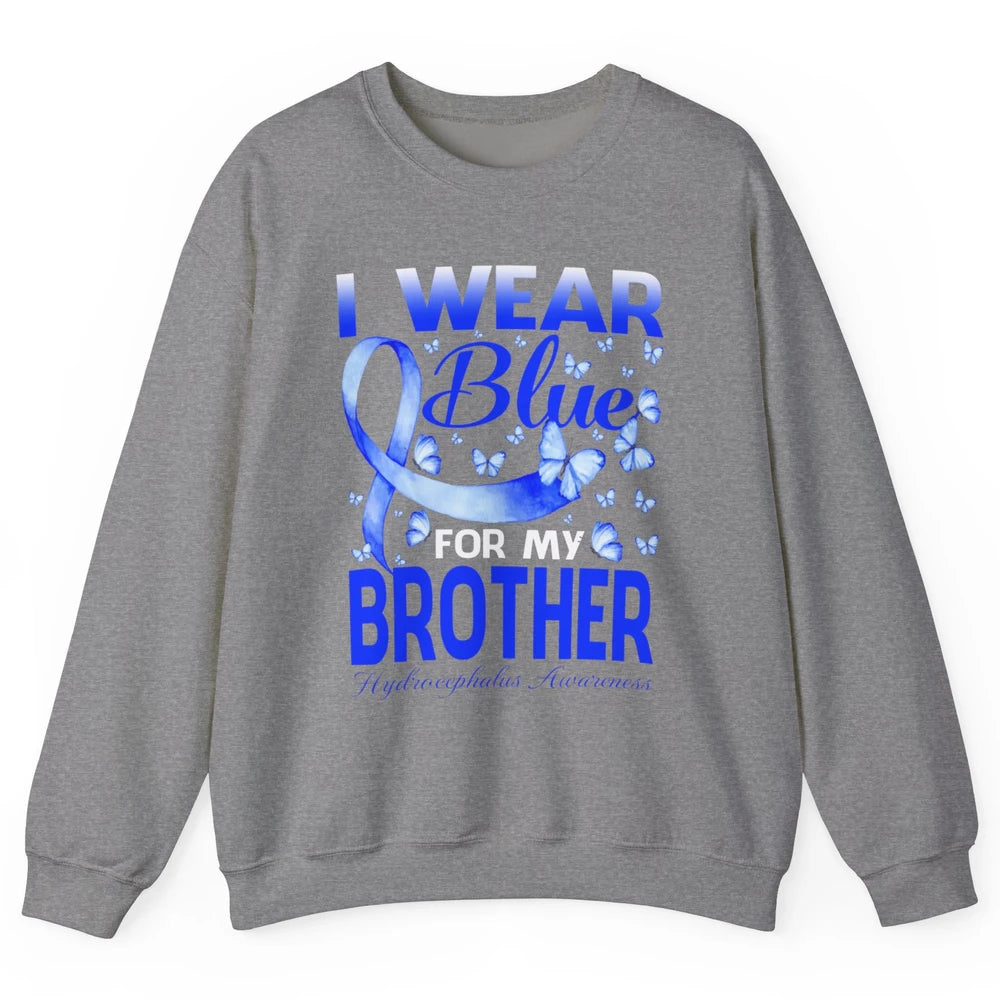 Wear Blue For Brother Warrior Hydrocephalus Cancer Awareness Unisex Crewneck Sweatshirt