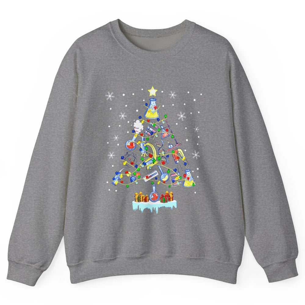 Laboratory Technician Christmas Tree Lab Tech Christmas Unisex Crewneck Sweatshirt