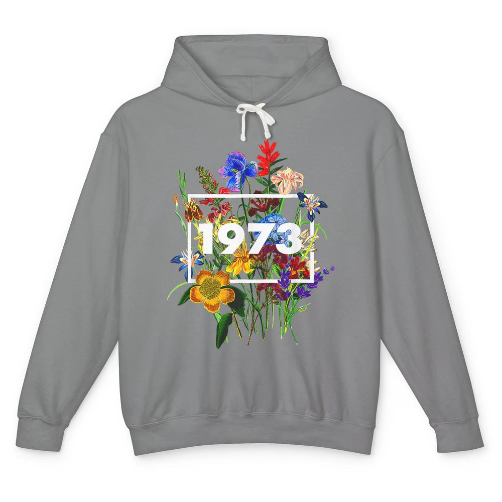 Wildflower Pro Choice 1973 Women Feminism Floral Body Rights Unisex Lightweight Hoodie