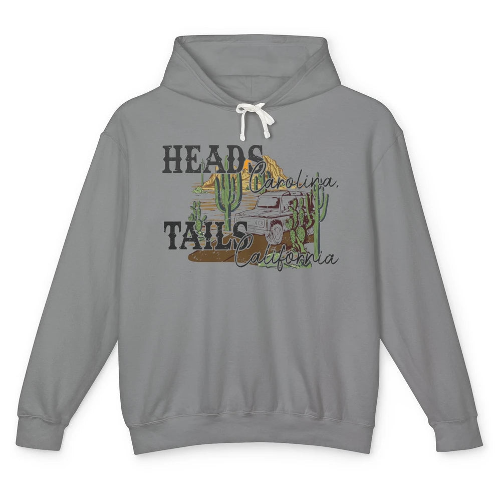 Heads Carolina Tail California Western Country Desert Cactus Unisex Lightweight Hoodie