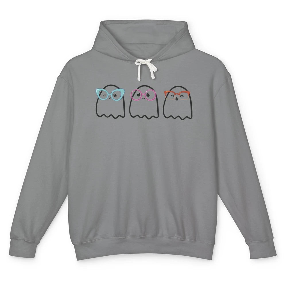 Cute Little Ghosts Glasses Optometrist Halloween Optician Unisex Lightweight Hoodie