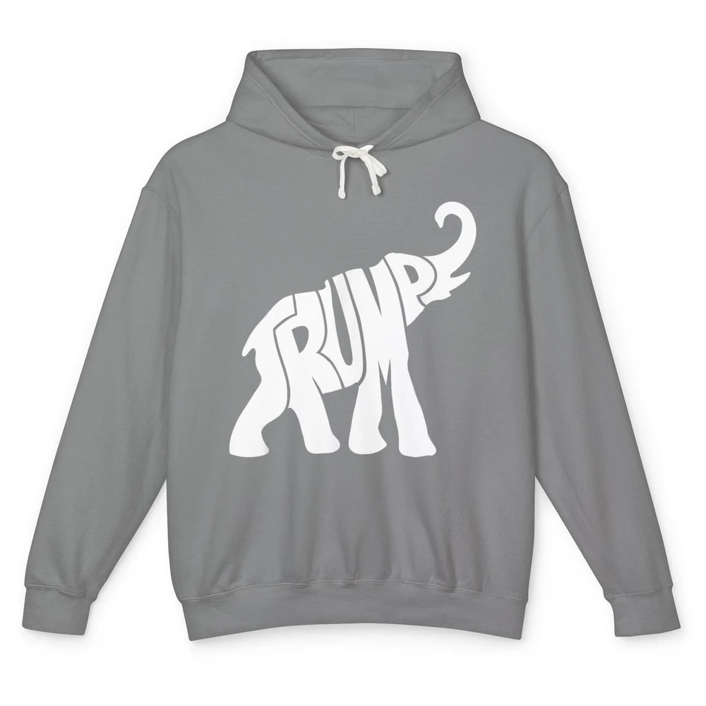 Vintage Donald Trump Vote 2024 Elephant Republican President Unisex Lightweight Hoodie