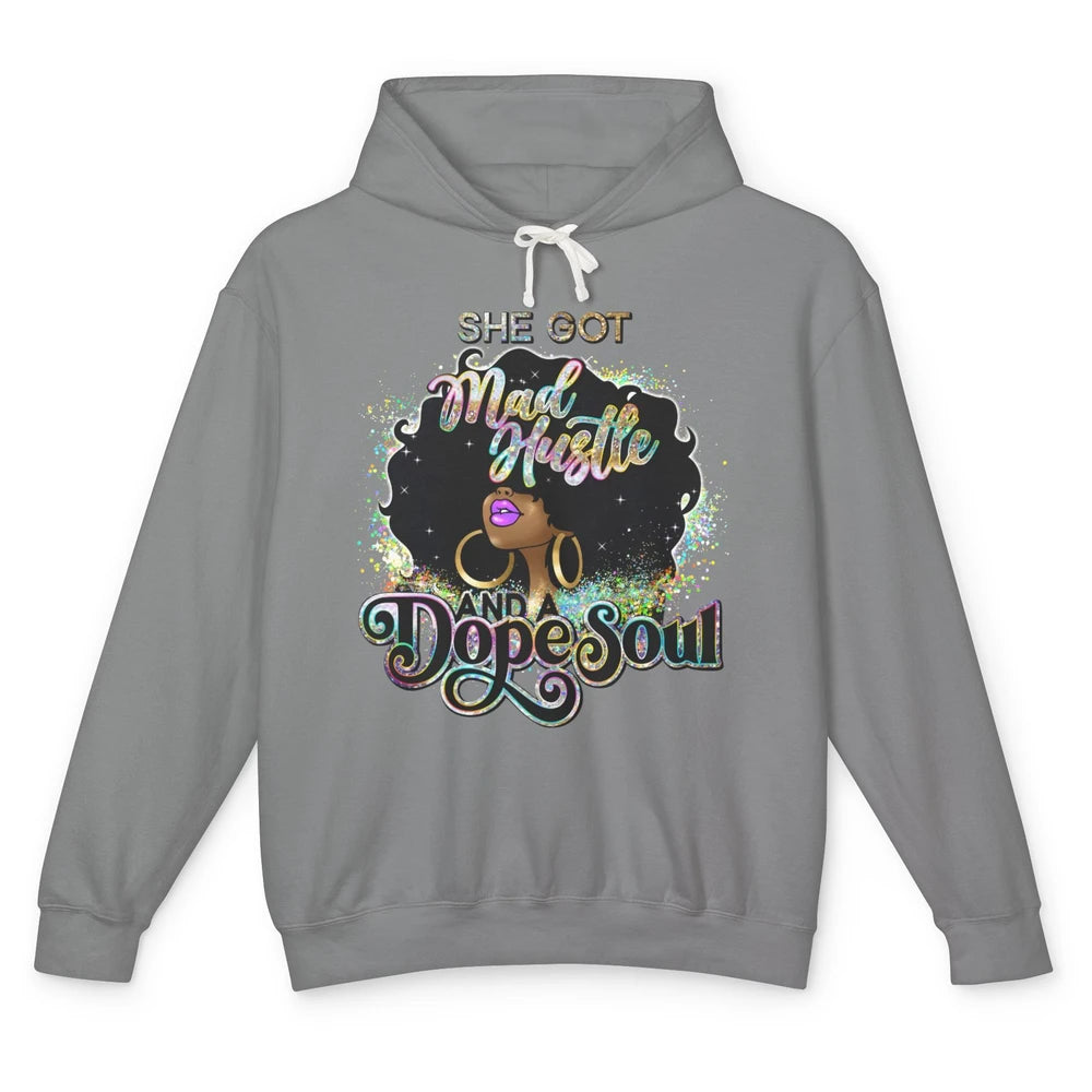 Black Girl She Got A Dope Soul Afro Women Christian Belief Unisex Lightweight Hoodie