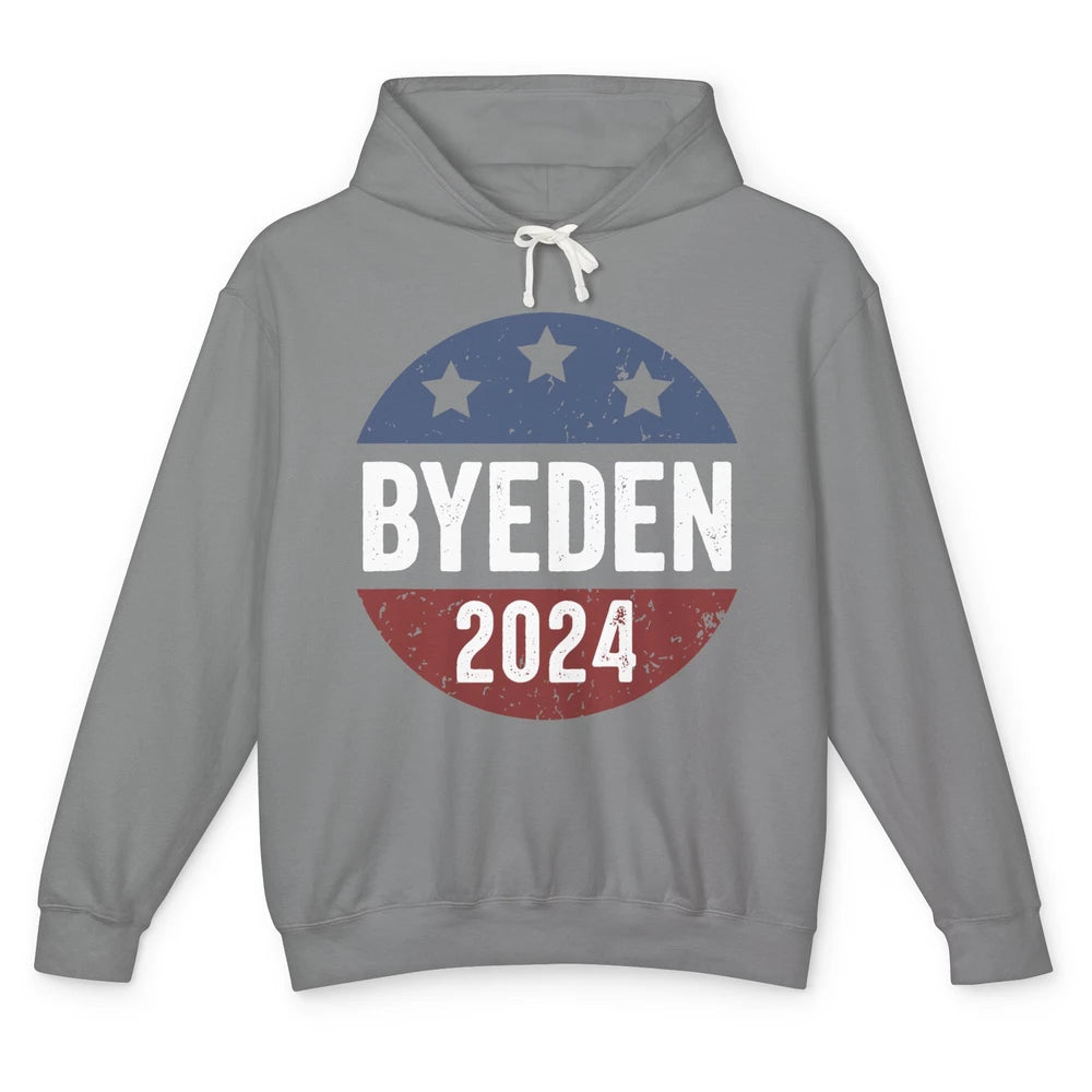 Bye Den 2024 Byeden Button Funny Anti Joe Biden Vote Trump Unisex Lightweight Hoodie