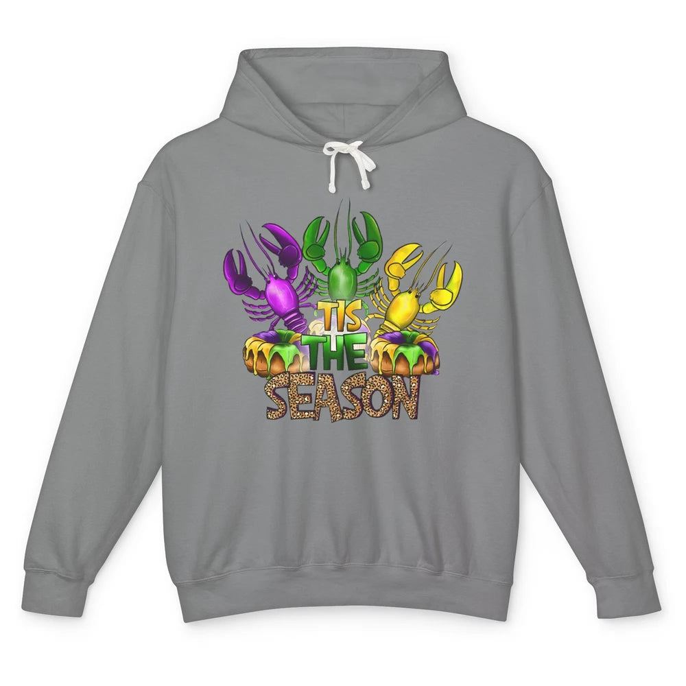 Mardi Gras Crawfish Tis The Season New Orleans Carnivals Unisex Lightweight Hoodie