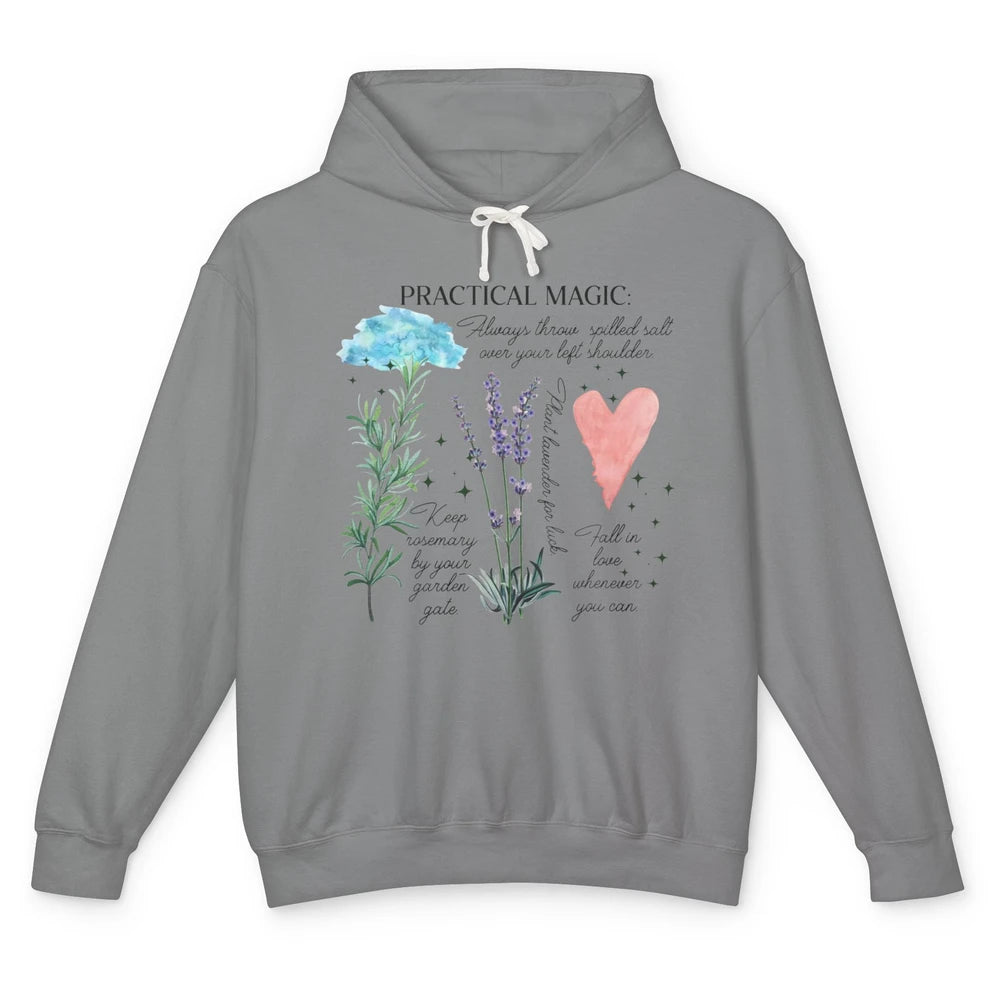 Practical Magic Witch Gardening Card Gardeners Plant Lovers Unisex Lightweight Hoodie