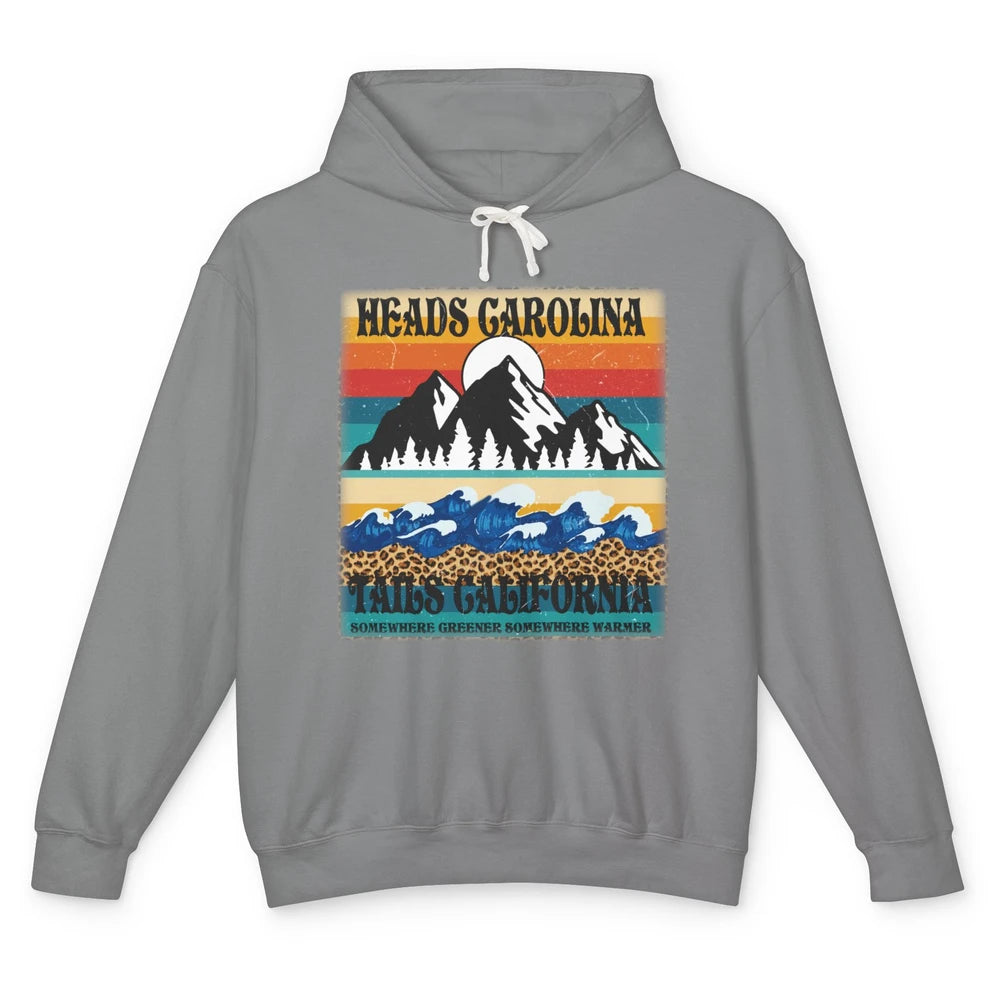 Vintage Heads Carolina Tail California Summer Beach Mountain Unisex Lightweight Hoodie