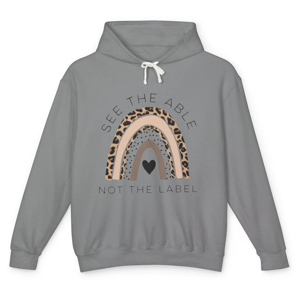 Autism Awareness Support See The Able Not The Label Leopard Unisex Lightweight Hoodie