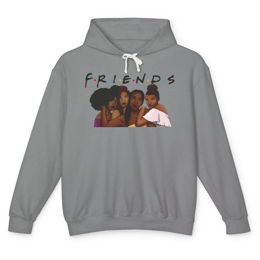 Afro Girls Friends Black Women Melanin Sisters Gift Unisex Lightweight Hoodie