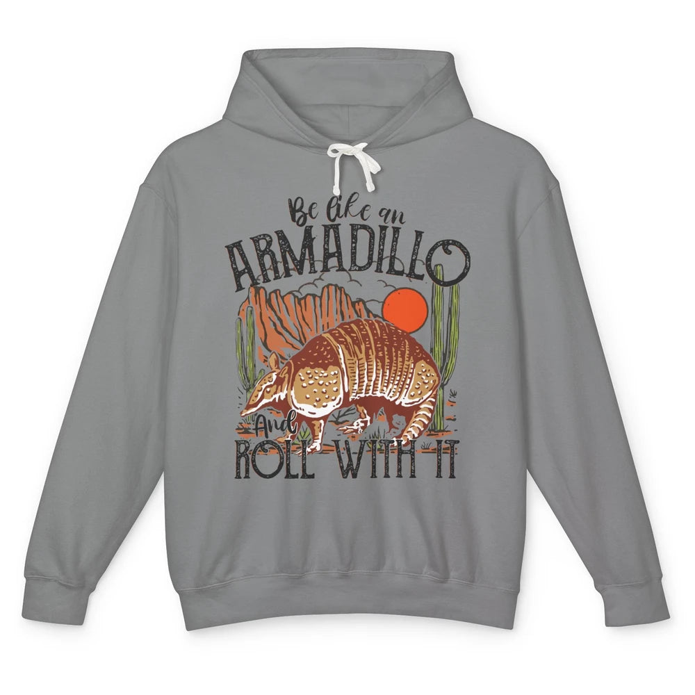 Leopard Be Like An Armadillo Roll With It Western Country Unisex Lightweight Hoodie