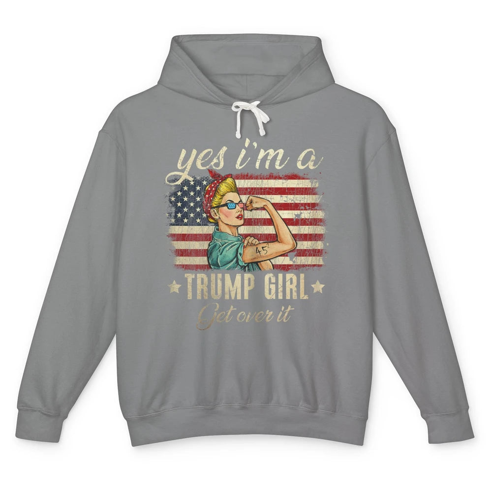 Funny Im A Trump Girl Strong Women 2024 Republican Choice Unisex Lightweight Hoodie