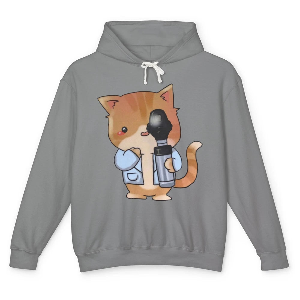 Cute Cat Phoropter Eye Check Optometrist Optician Life Gift Unisex Lightweight Hoodie