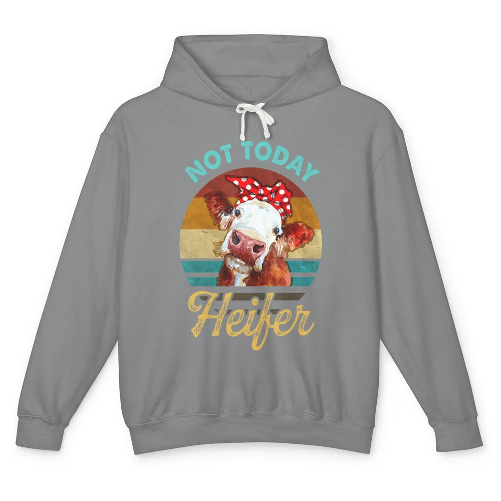 Funny Dont Be A Salty Heifer Farm Animal Cow Sarcasm Farming Unisex Lightweight Hoodie